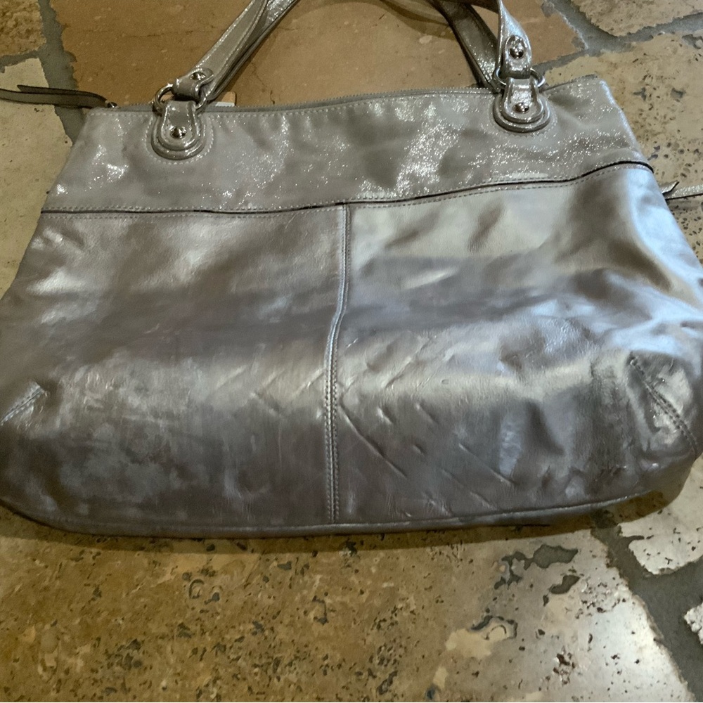 ❤️❤️ Coach Poppy Glam Tote Metallic❤️❤️ - Picture 4 of 9